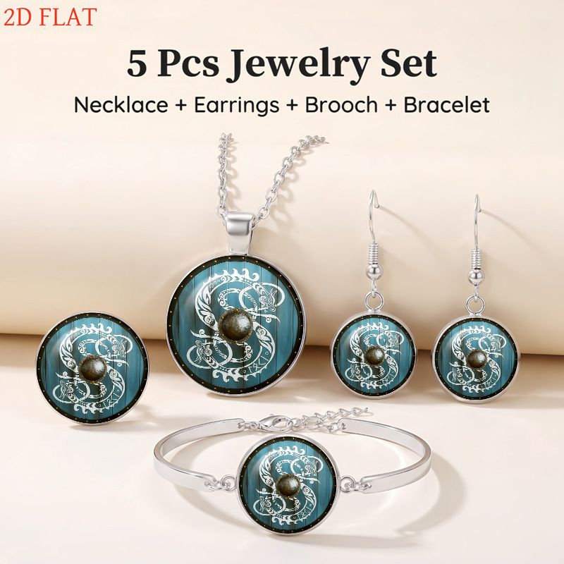 5pc Viking-Themed Ladies Jewellery Set